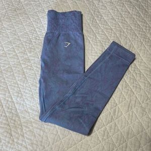 gymshark adapt animal leggings butterfly print light blue size xs